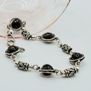 ⬇️ PZ Sterling “Floating” Smoky Quartz Links Bracelet ⬇️ PRICE DROP⬇️